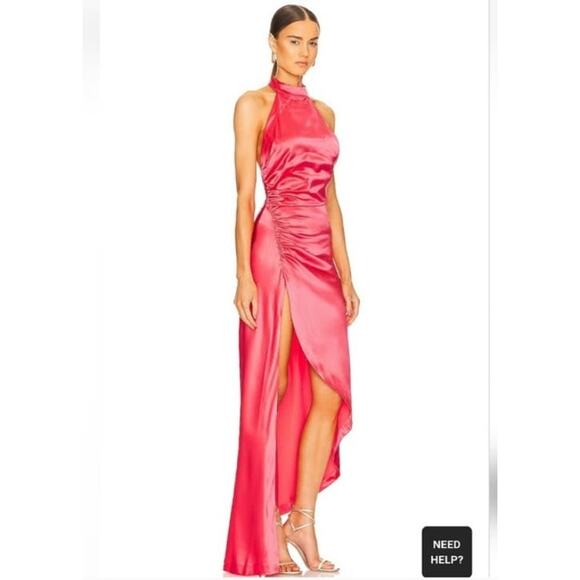 Retrofete Sabrina Dress in Coral Size XS Halter Open Back NWT Maxi Sleeveless - Picture 2 of 14